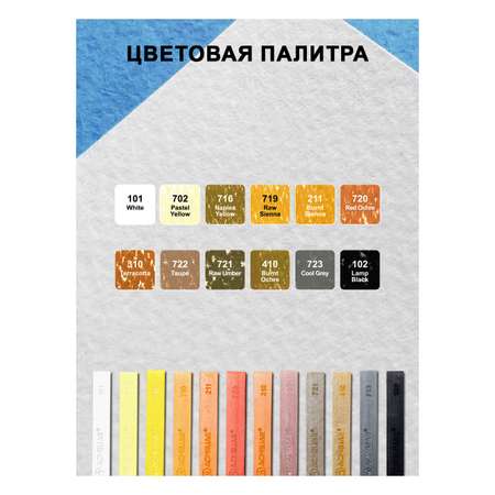 Пастель художественная сухая ACMELIAE 12 шт.