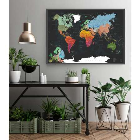 Скретч-карта мира Afi Design Black A1 - 84 х 60 см