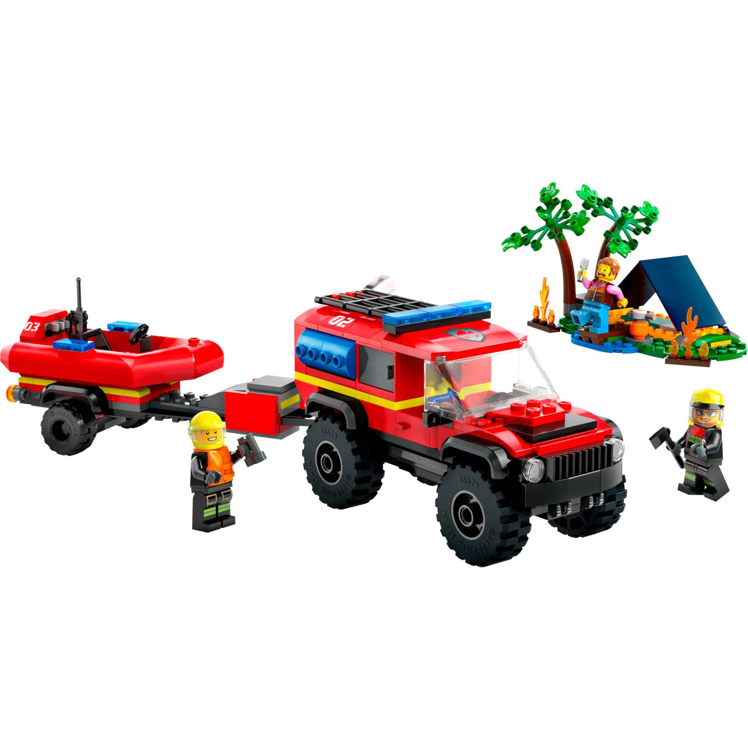 Конструктор LEGO City Fire Truck with Rescue Boat 301 дет. - фото 2