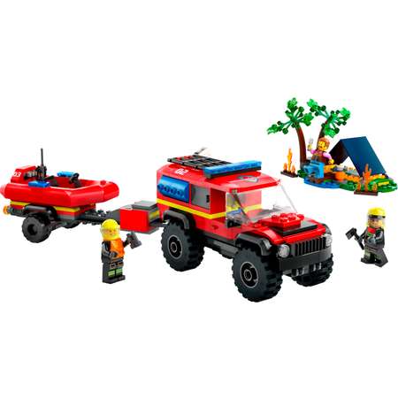 Конструктор LEGO City Fire Truck with Rescue Boat блочный