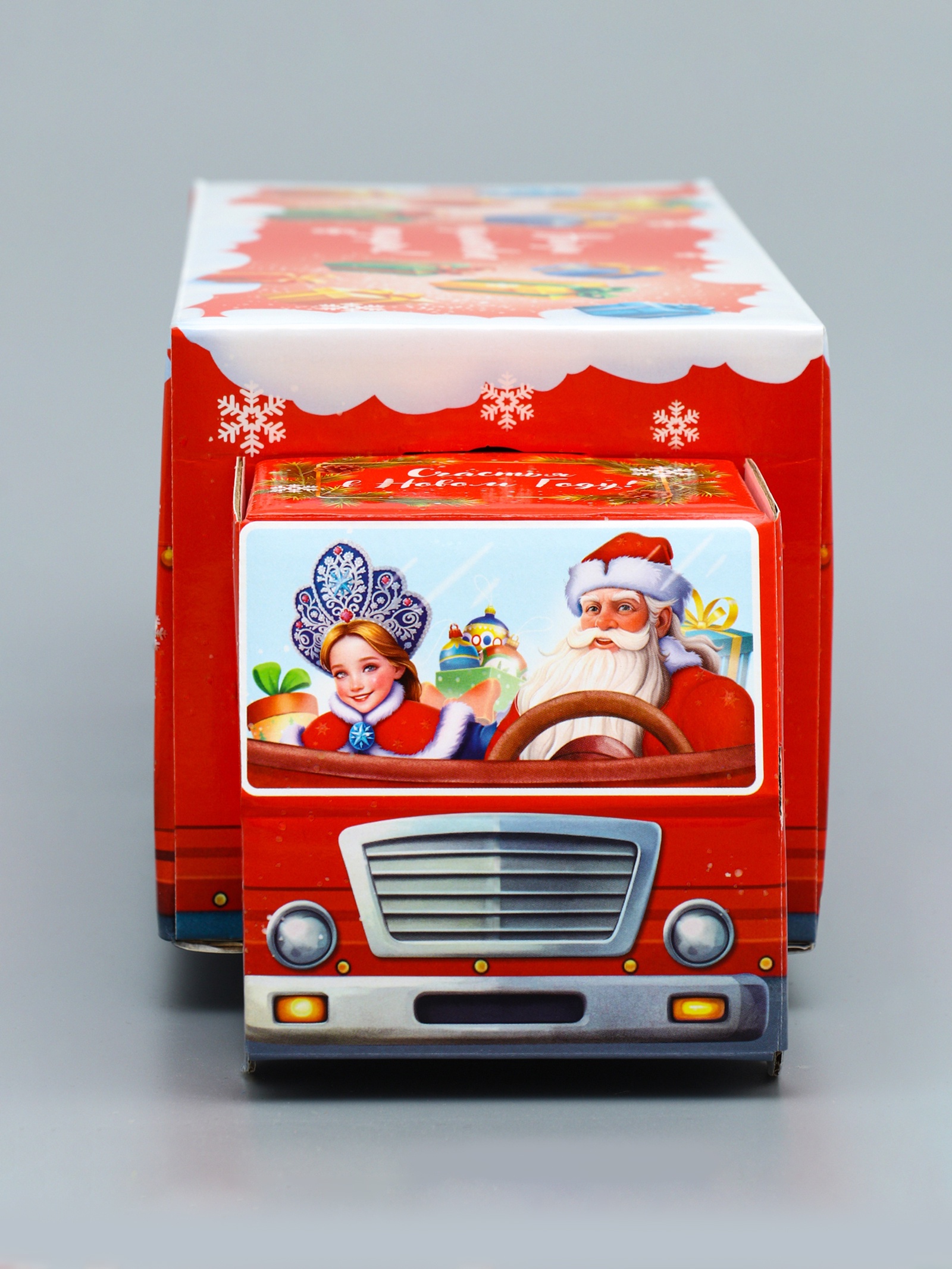 Подарочная коробка новогодняя Sima-Land Фура "Везу радость" с анимацией, 36 х 15 х 10 см - фото 4