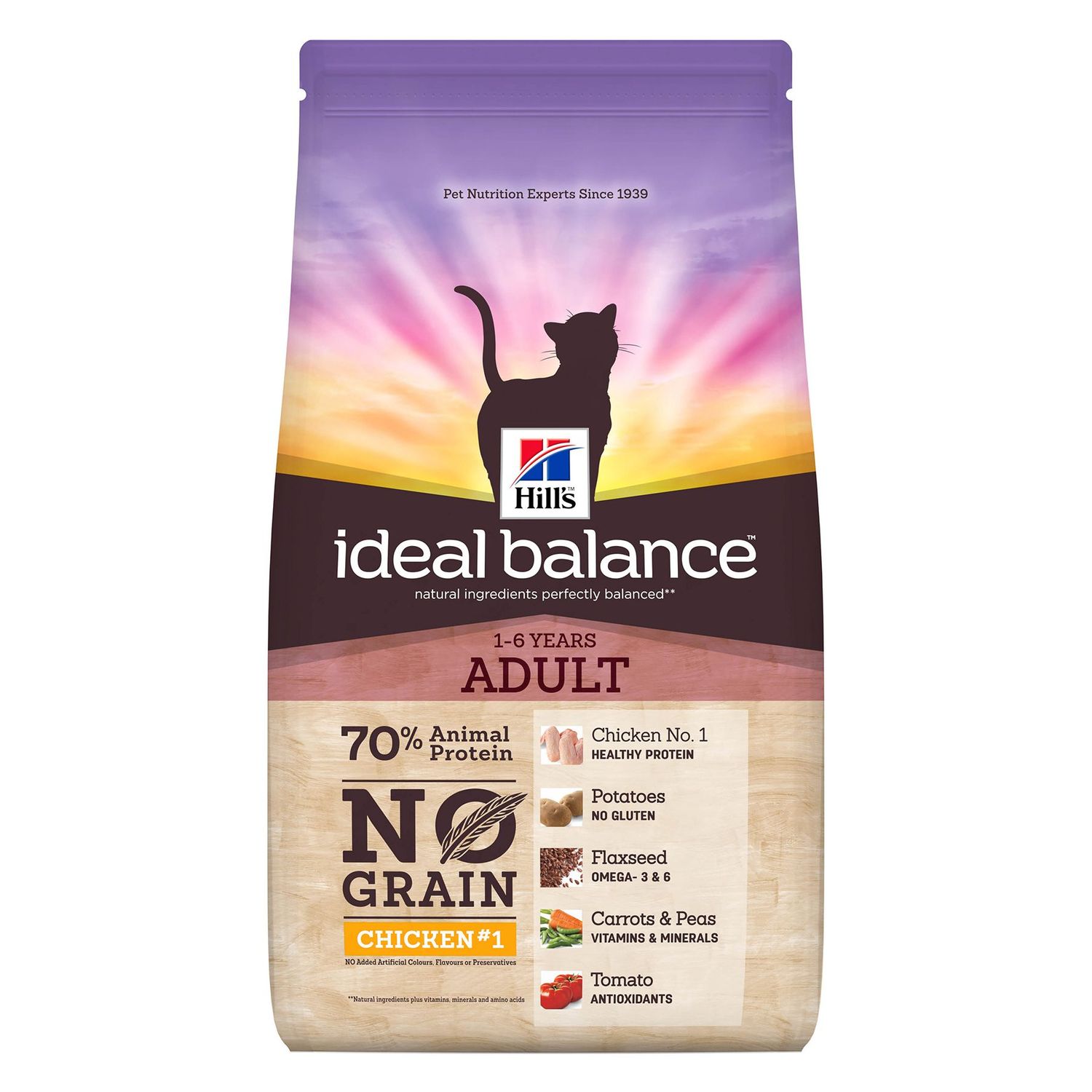 Корм сухой для кошек HILLS 1,5кг Ideal Balance No Grain беззерновой с курицей и картофелем - фото 1
