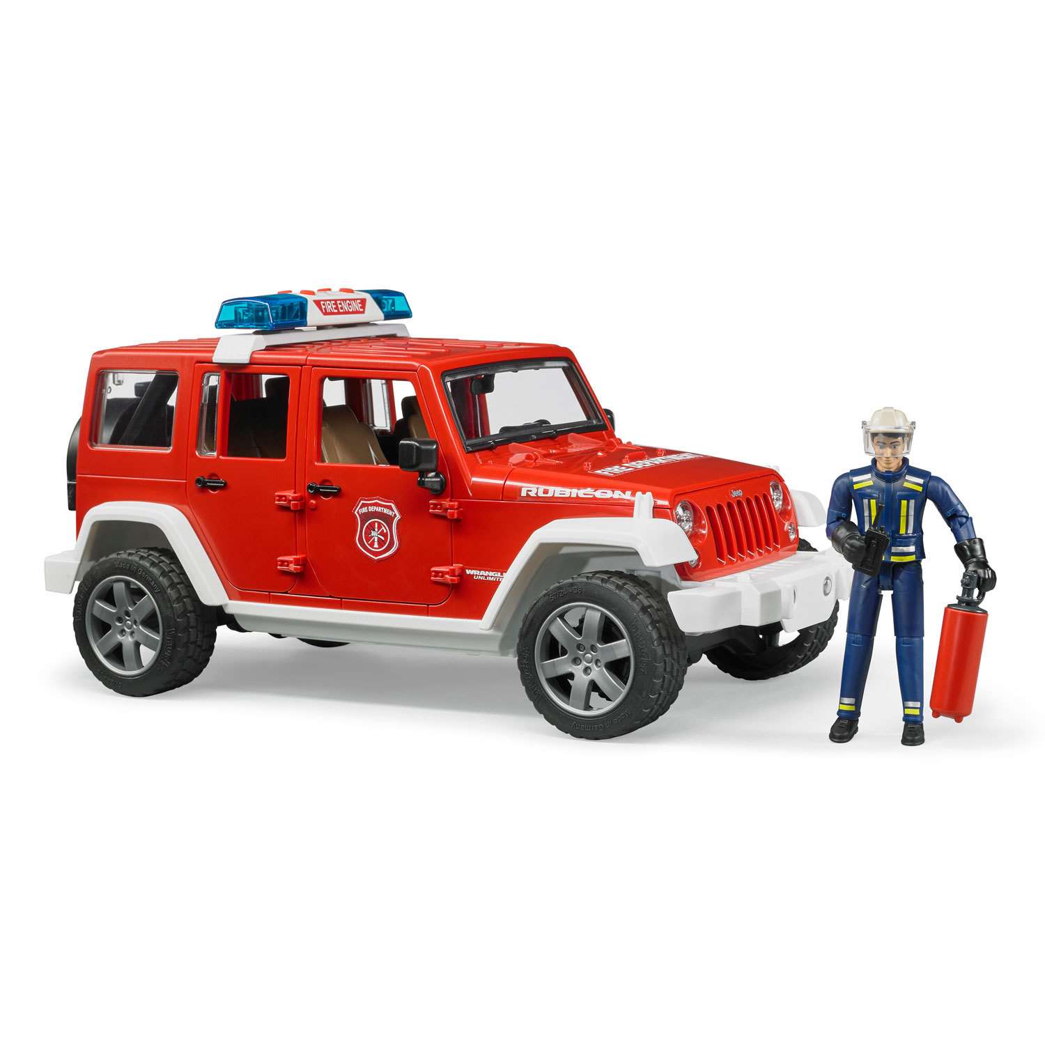 Пожарная машина Bruder Jeep с фигуркой 02-528 - фото 2