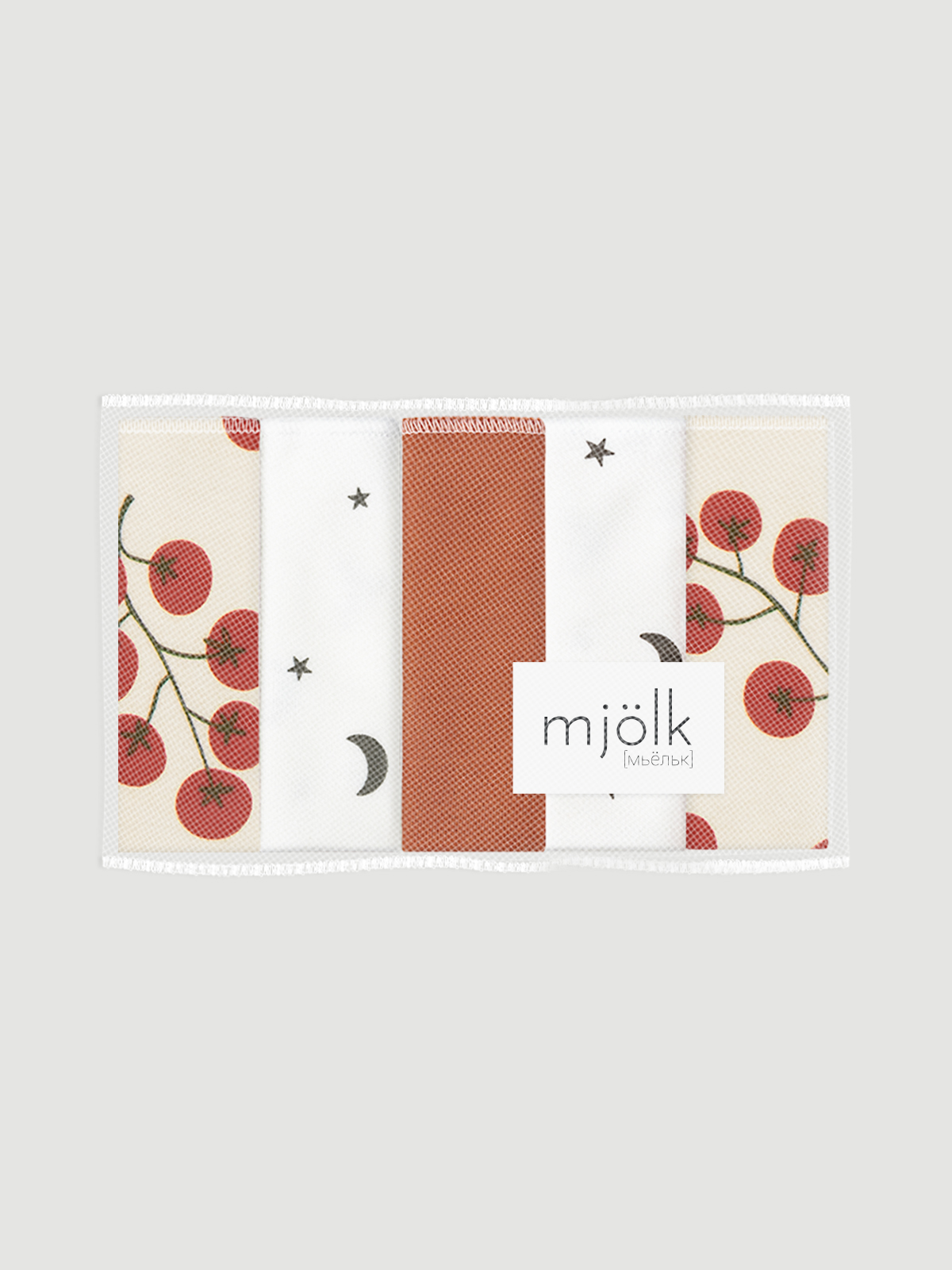 Нагрудник Mjolk текстиль 5 шт. - фото 1