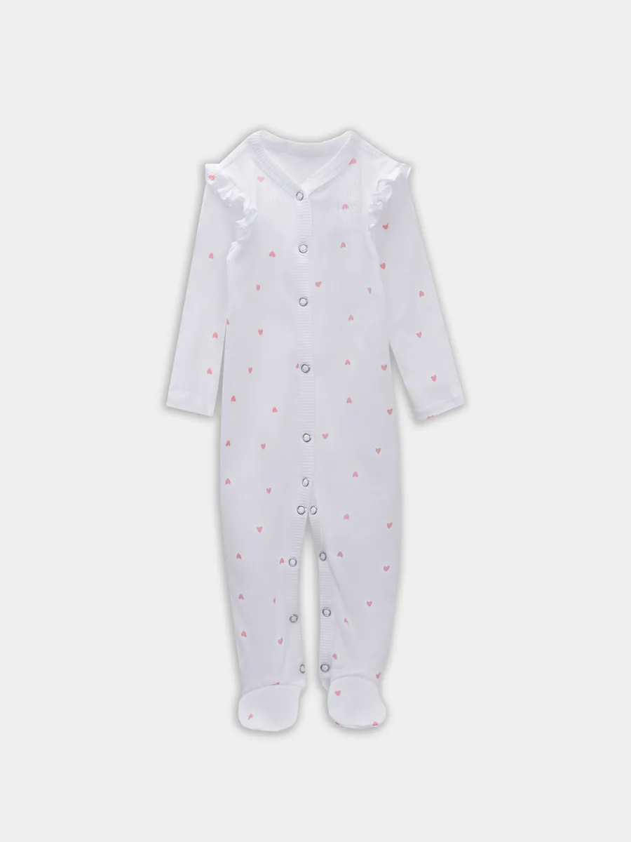 Комбинезон 2 шт Mark Formelle (Марк Формэль) 14007-2/сердечки на белоснежном +бантики на персике - фото 12