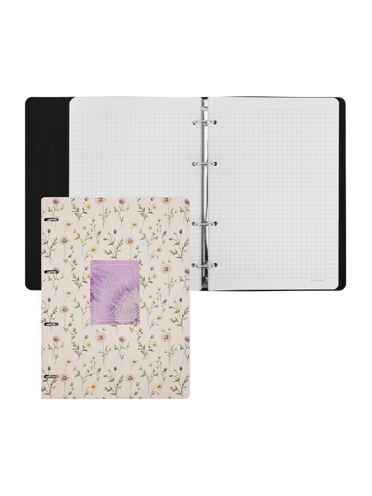 Тетрадь со сменным блоком Brauberg клетка 120 лист. - фото 8