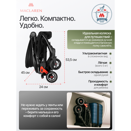 Коляска прогулочная Maclaren Troia Olive