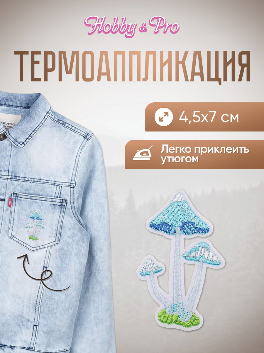 Изображение товара Набор для творчества Hobby Pro термоаппликация Грибы поганки 4.5х7 см для одежды Изображение товара Набор для творчества Hobby Pro термоаппликация Грибы поганки 4.5х7 см для одежды