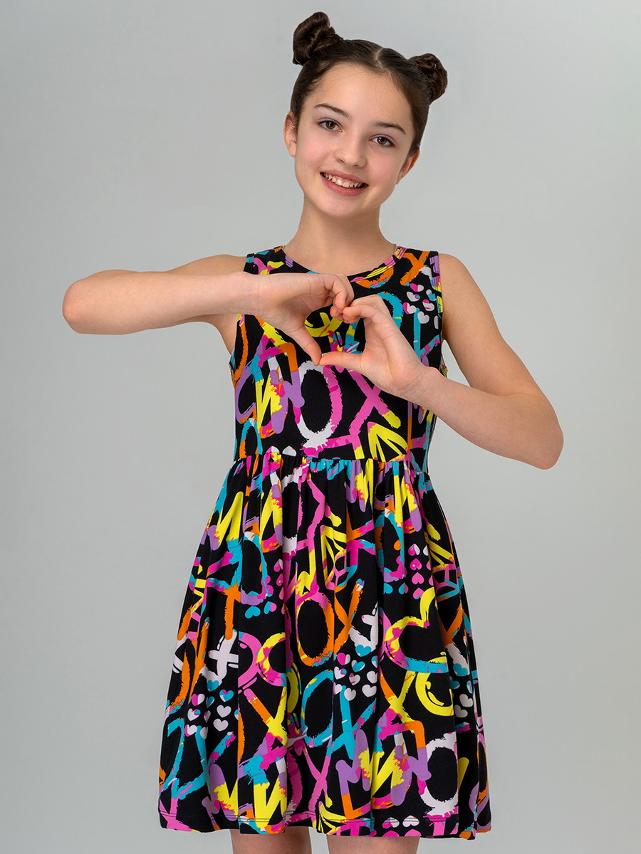 Платье HappyFox HF00199черный.с.сердечками - фото 9