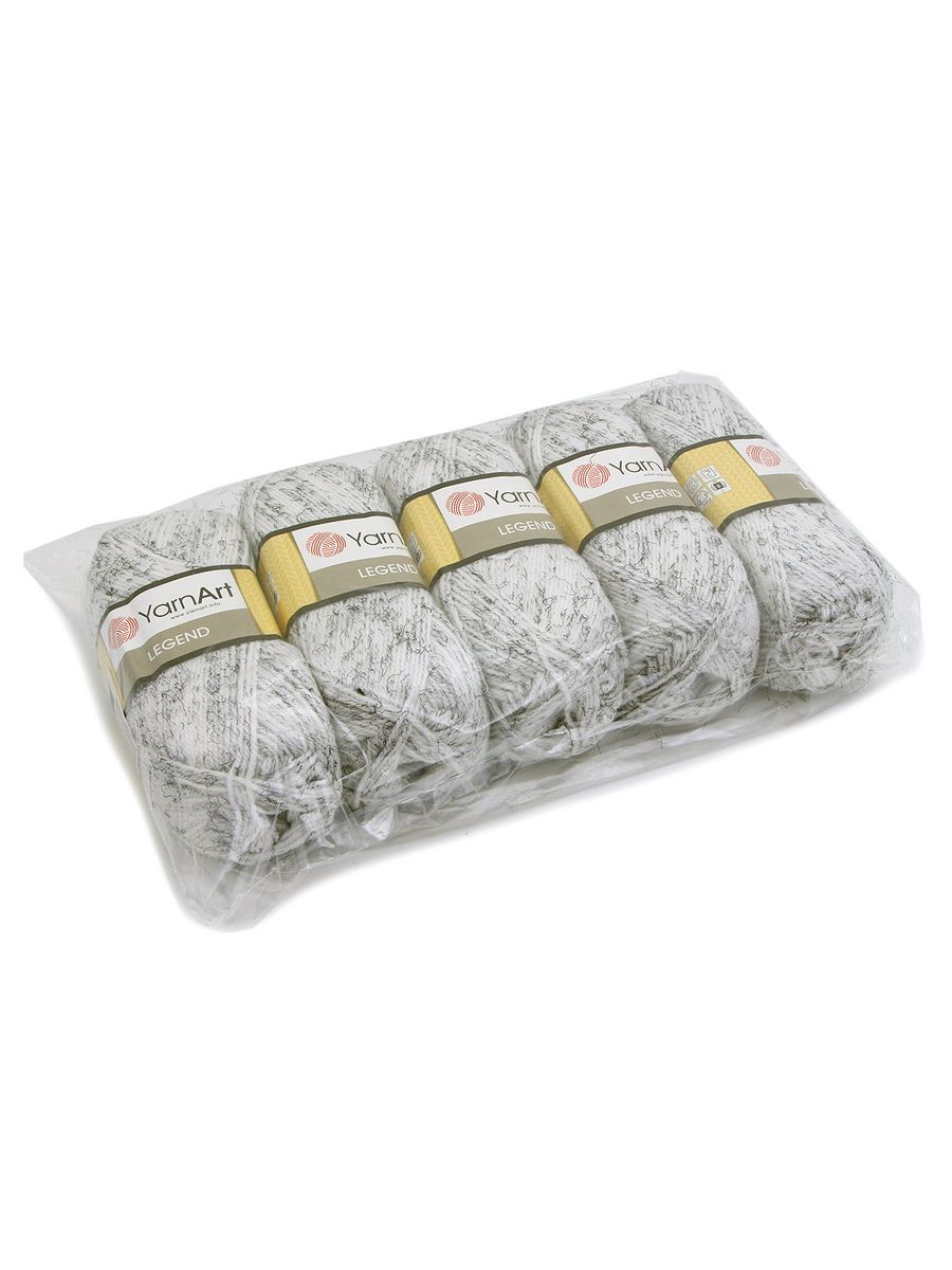 Пряжа YarnArt Legend полушерстяная 100 г 300 м 8821 белый 5 мотков - фото 8