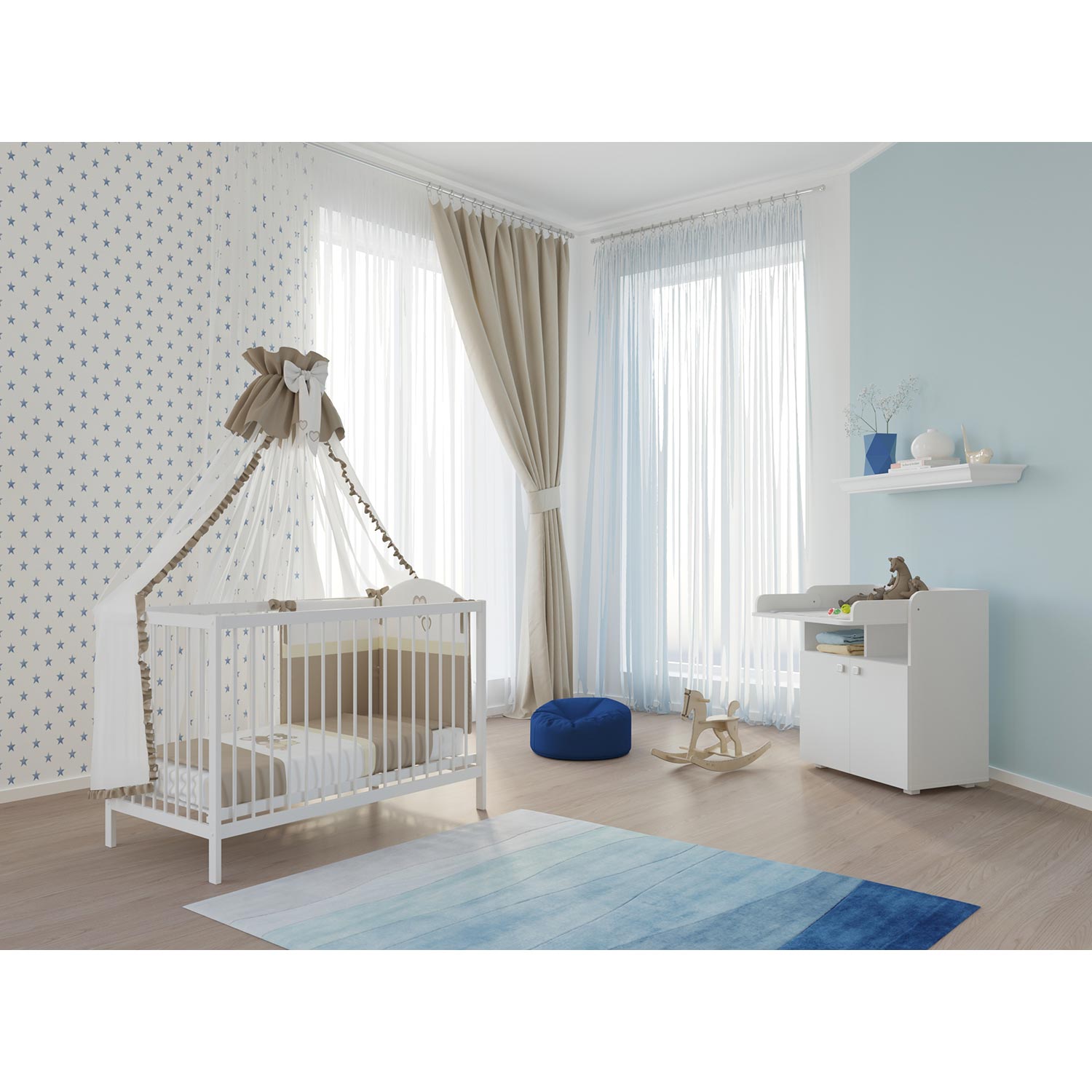 Комод Polini kids Simple 1270 Белый - фото 5