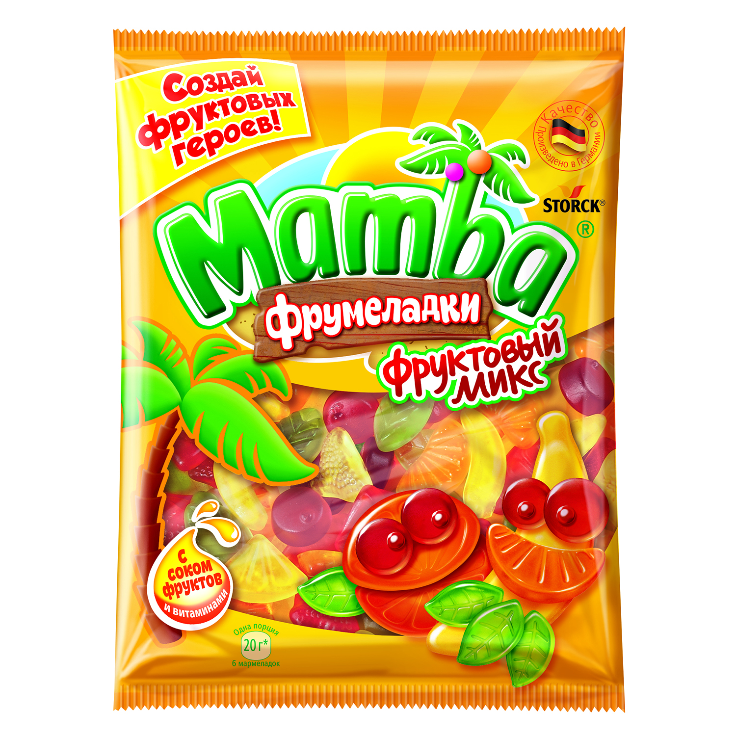 Мармелад жевательный MAMBA Фруктовый микс 140г - фото 1