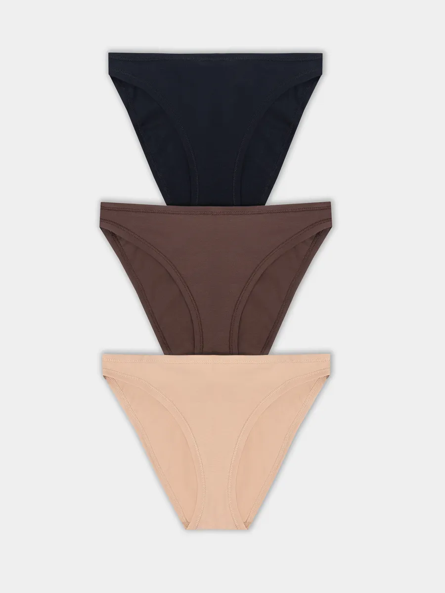 Трусы 3 шт Mark Formelle (Марк Формэль) 412621-3/телесный +цикорий +черный - фото 9