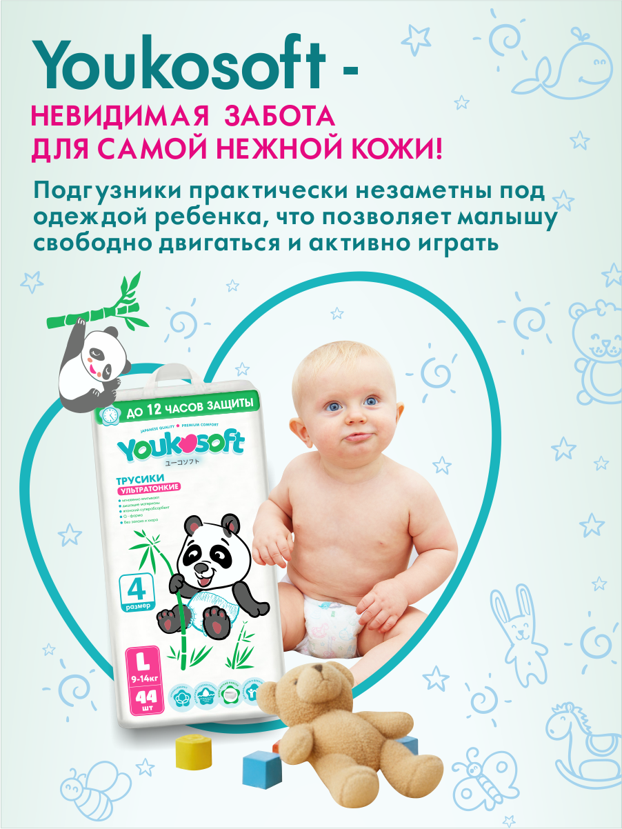 Трусики Youkosoft Premium XL 34 шт. - фото 3