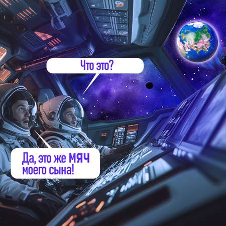 Мяч детский moon ball Крутой Замес 1TOY Земля попрыгунчик лунный галактический мон бол