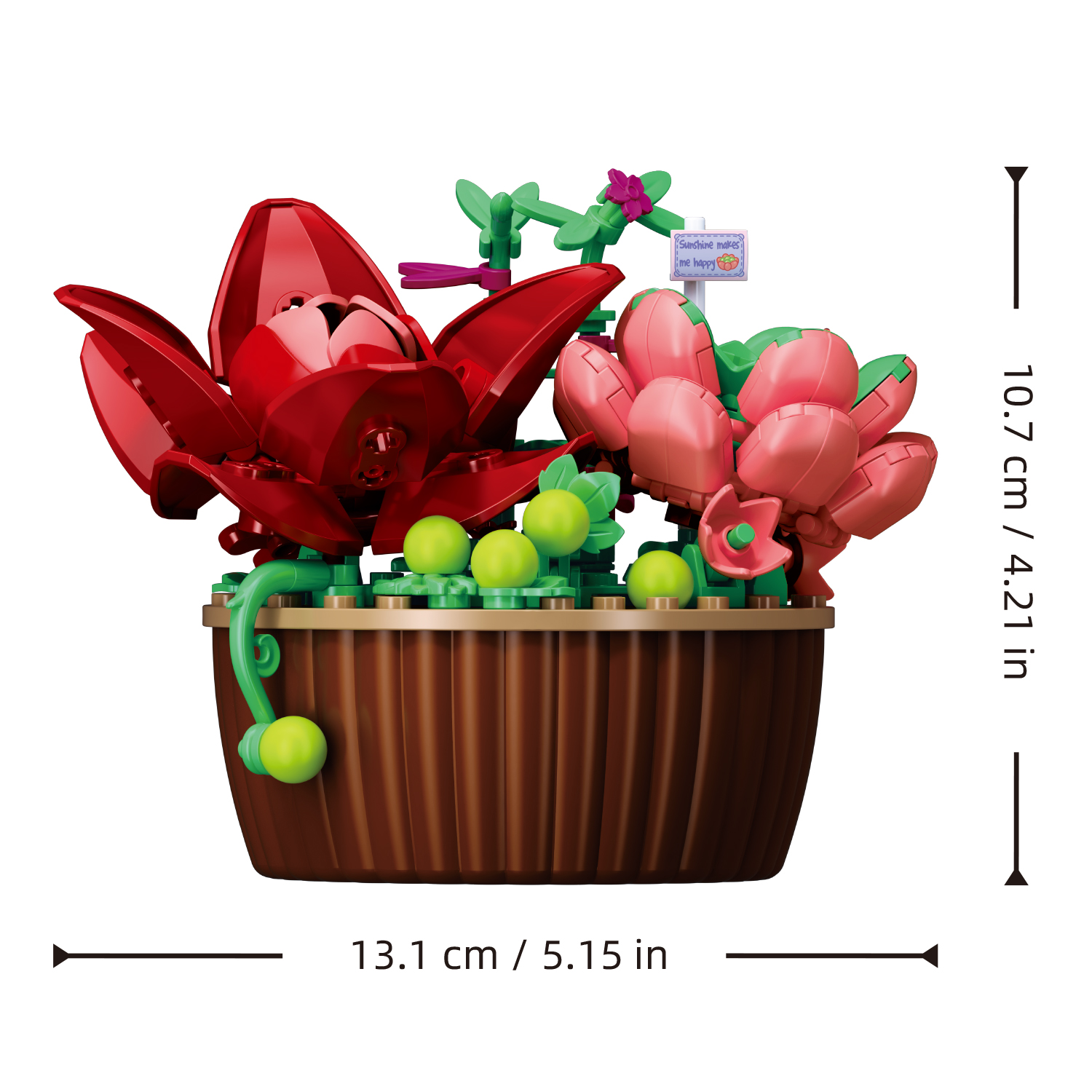 Конструктор SLUBAN Красные суккуленты - фото 2