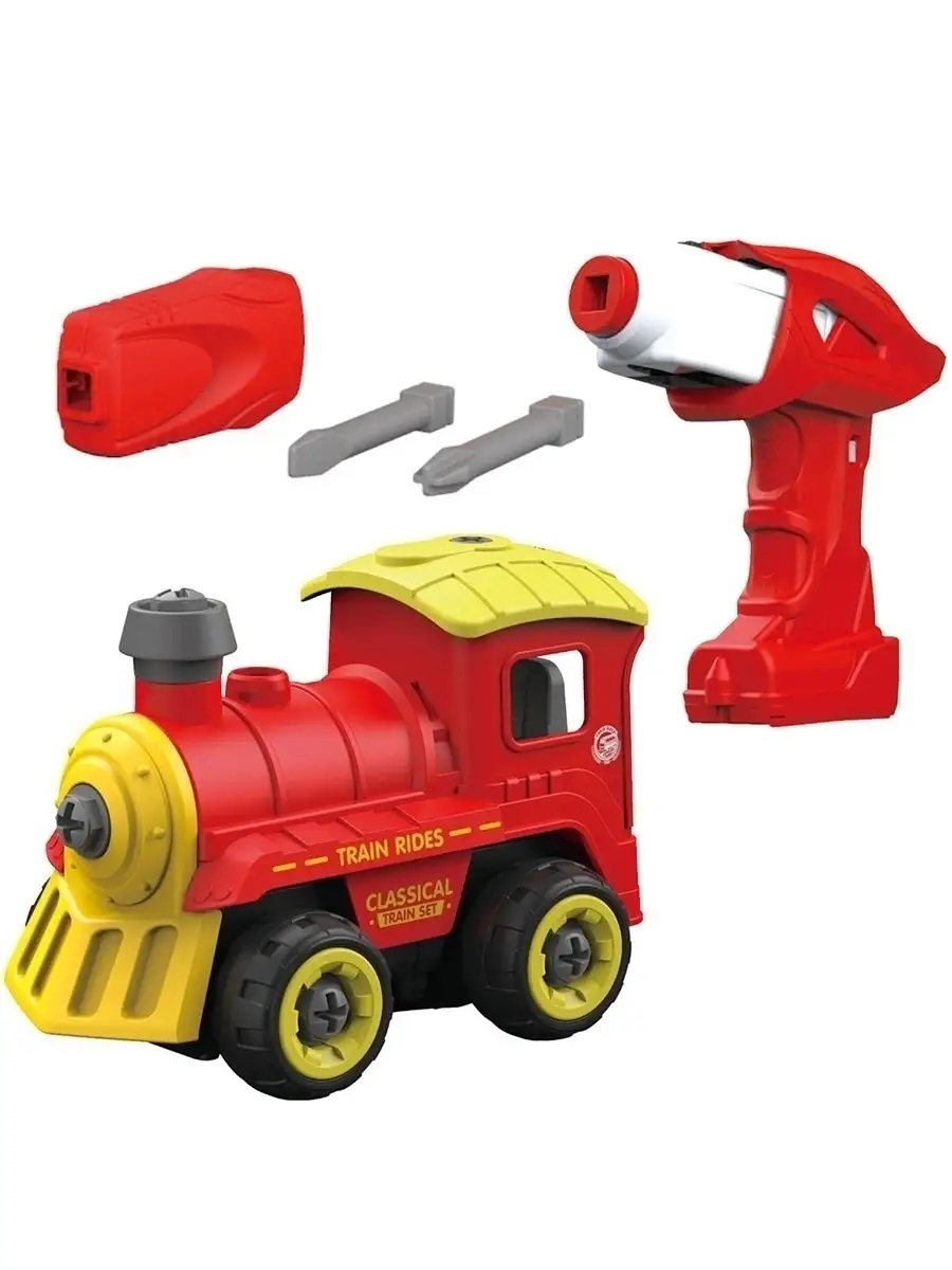 Конструктор Lei Meng Паровоз 22 см шуруповерт - фото 4