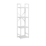 Стеллаж Leset Стилвуд 14 узкий 4 полки Белый/Белый