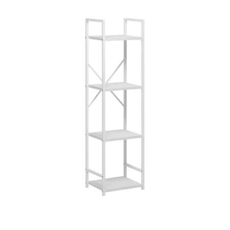 Стеллаж Leset Стилвуд 14 узкий 4 полки Белый/Белый