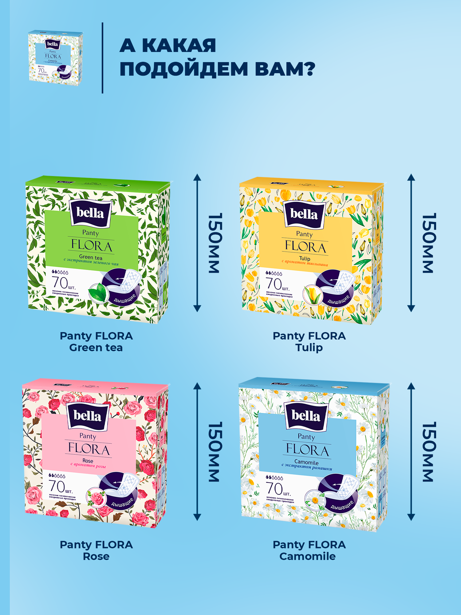 Прокладки ежедневные BELLA Panty FLORA Camomile с экстрактом ромашки 70 шт. х 3 уп. - фото 7