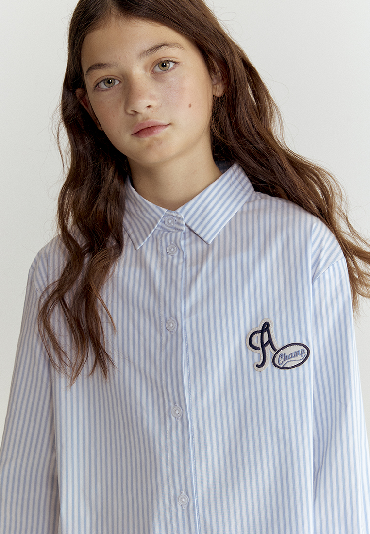 Рубашка artie W25K01RU-1328D/Бело-голубой - фото 6