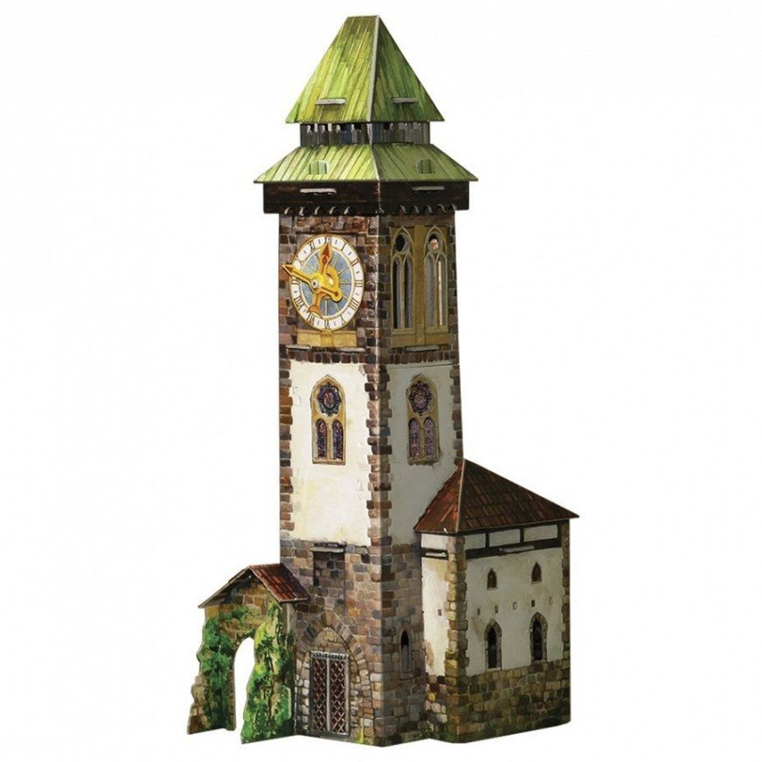 Игрушка из картона Умная бумага Башня с часами 277 277 - фото 1