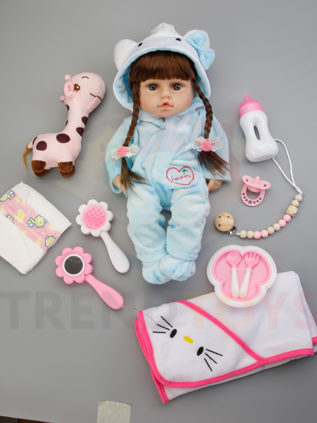 Кукла пупс TrendToys с аксессуарами высота 38 см DNT100 - фото 10