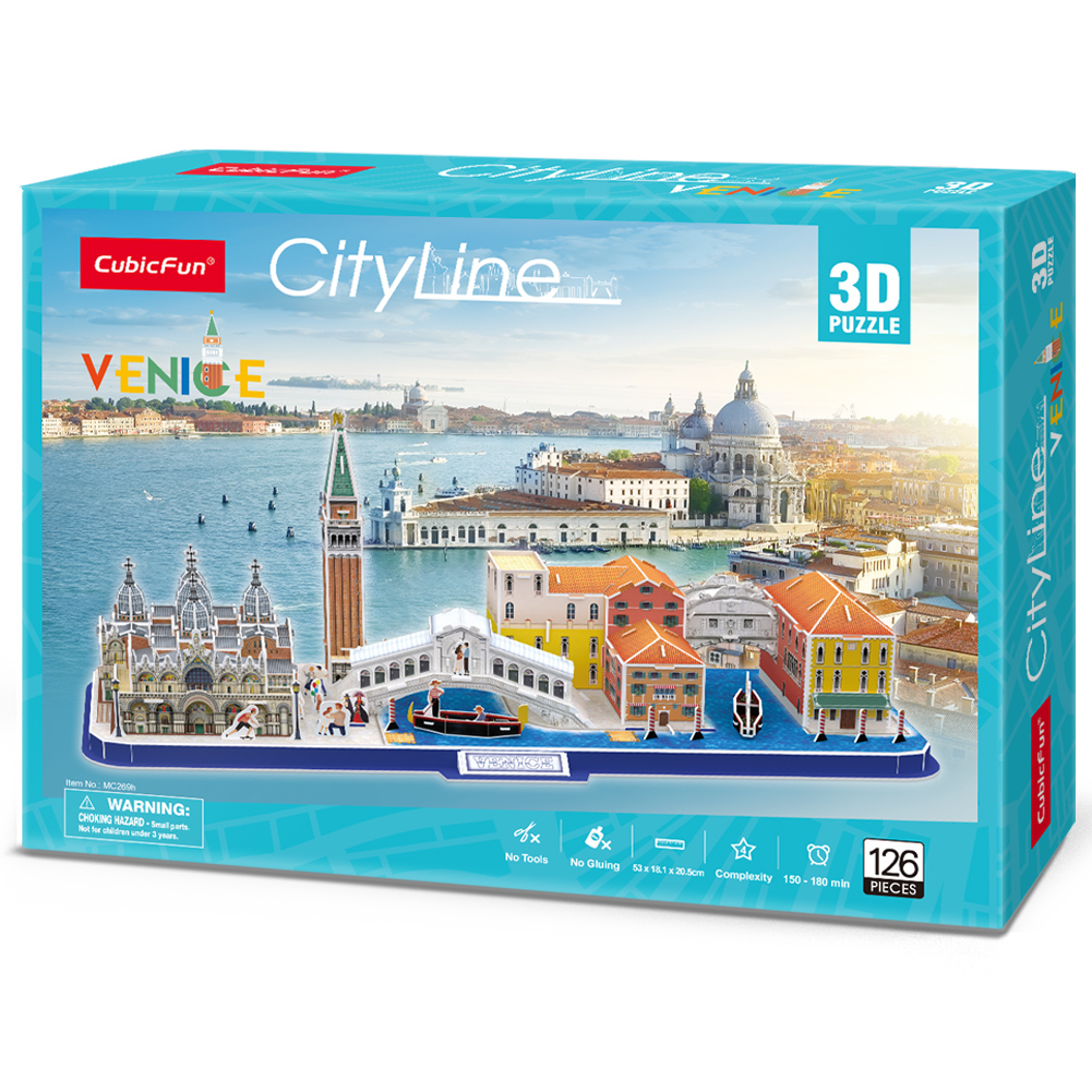 Пазл 3D CubicFun Венеция CityLine 126 деталей - фото 9
