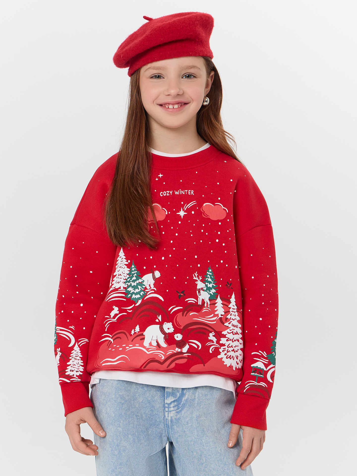 Свитшот Mark Formelle (Марк Формэль) 127897/1/красный +печать2 - фото 5