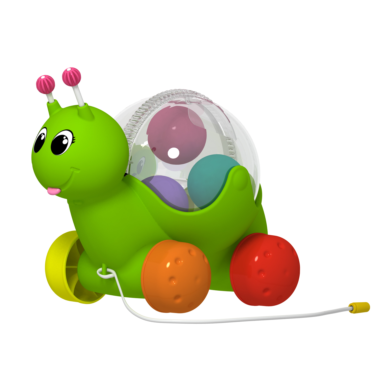 Игрушка STELLAR каталка Улиточка на веревочке - фото 3