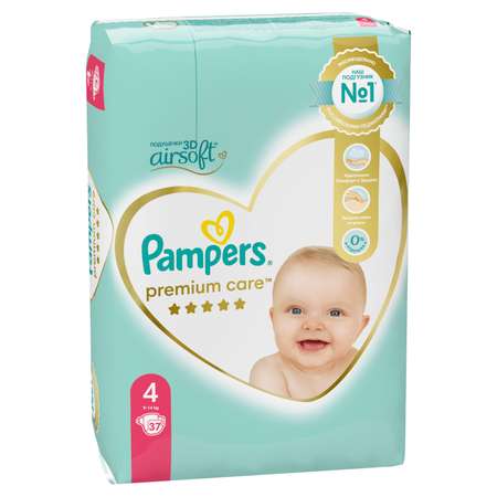 Подгузники Pampers Premium Care 4 (9-14 кг) 37 шт.
