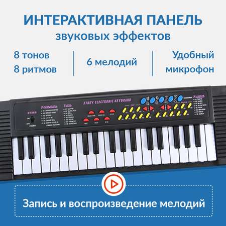Синтезатор детский FAIRYMARY с микрофоном развивающий