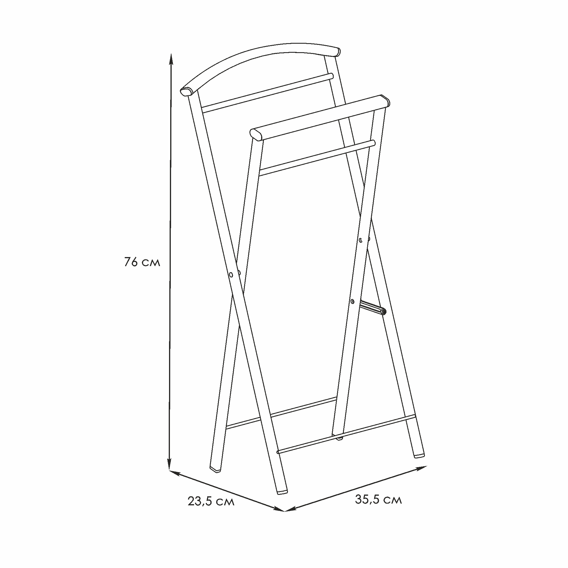 Вешалка напольная ЗМИ Контур Малый цвет черный - фото 2