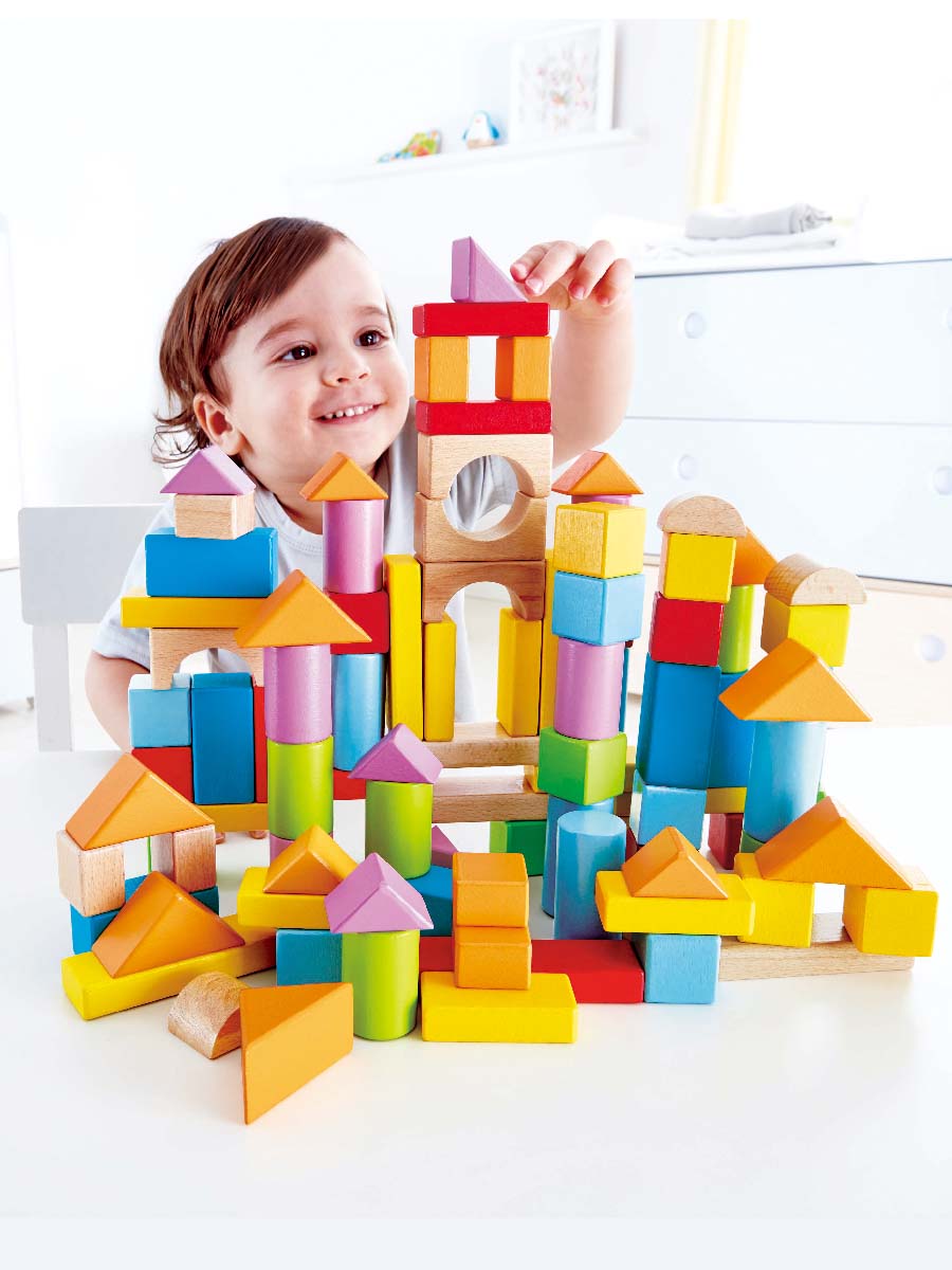 Конструктор Hape Кубики деревянный 101 дет. - фото 2