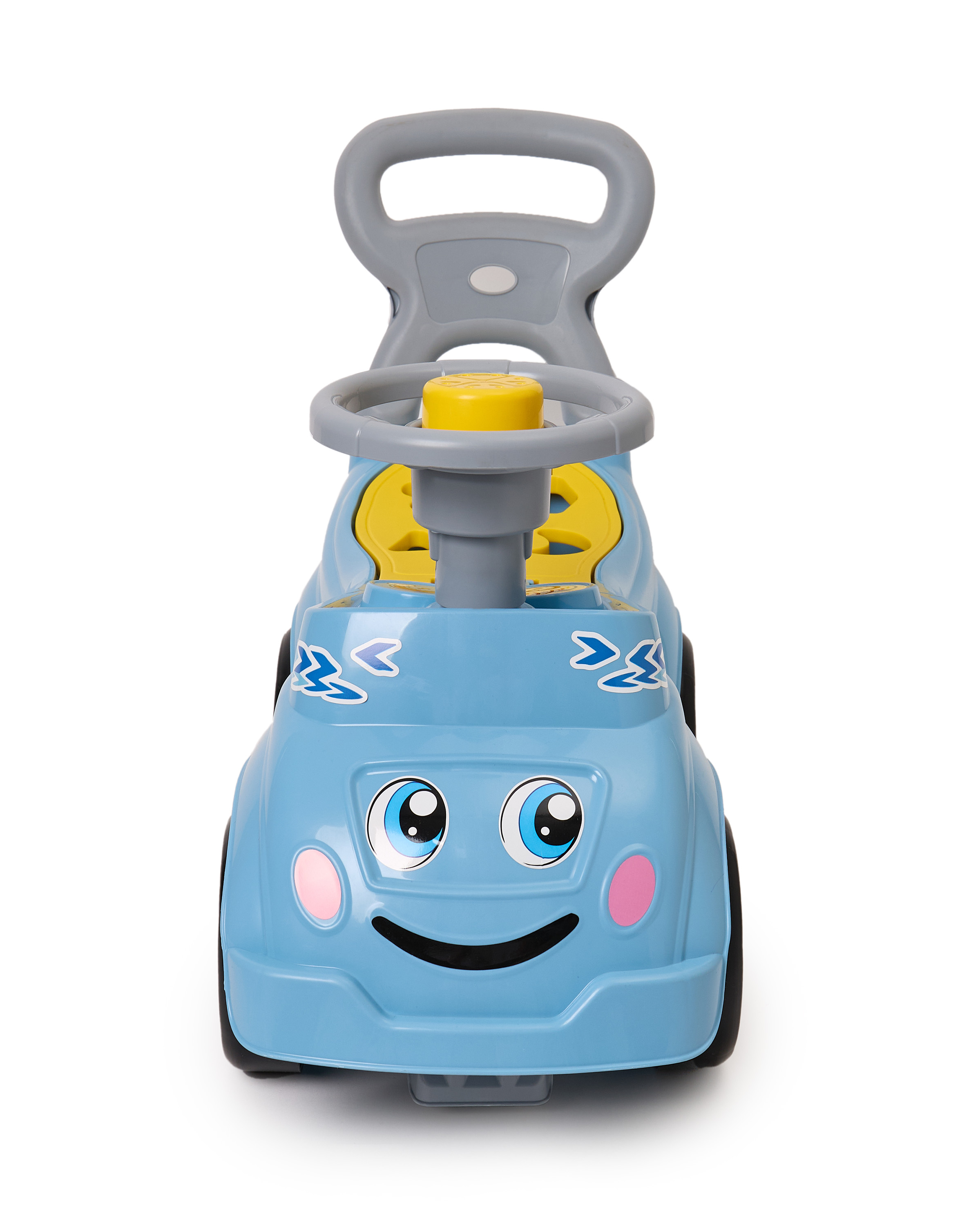 Каталка Zebratoys Моя первая с ручкой голубой - фото 2