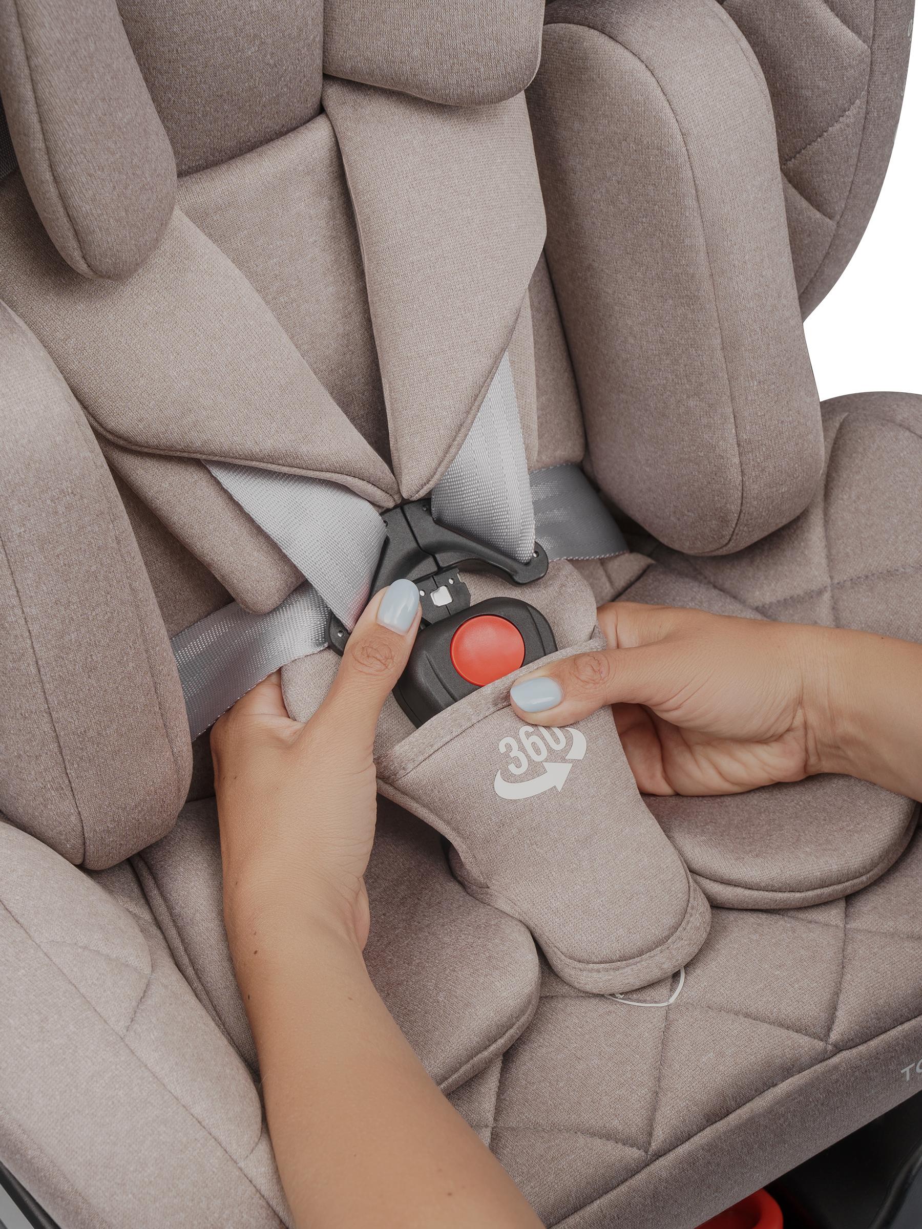 Автокресло Indigo Tourneo S Isofix 0+/1/2/3 (0-36 кг) бежевый - фото 23