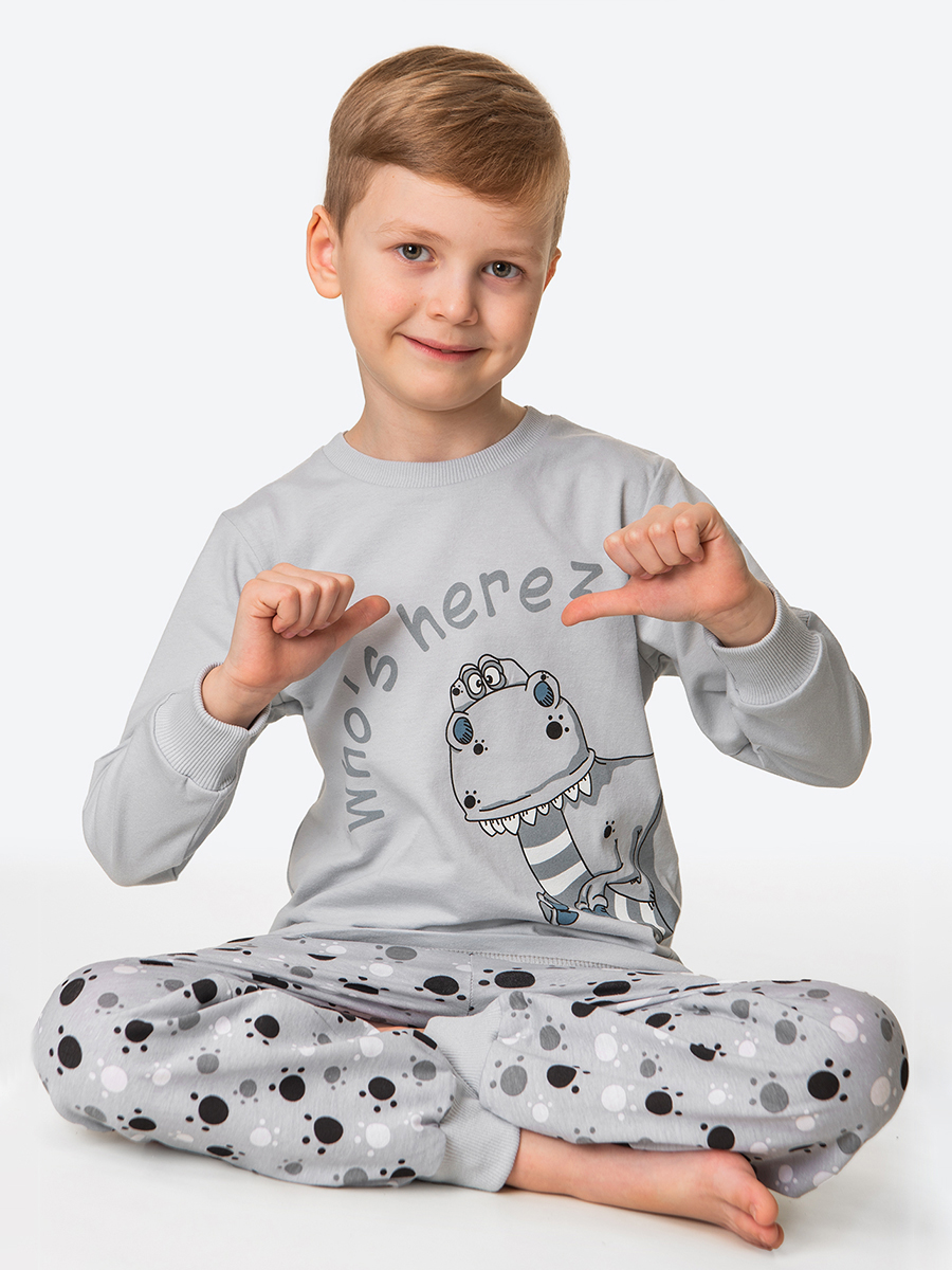 Пижама HappyFox HFLUN839дино.серый - фото 1