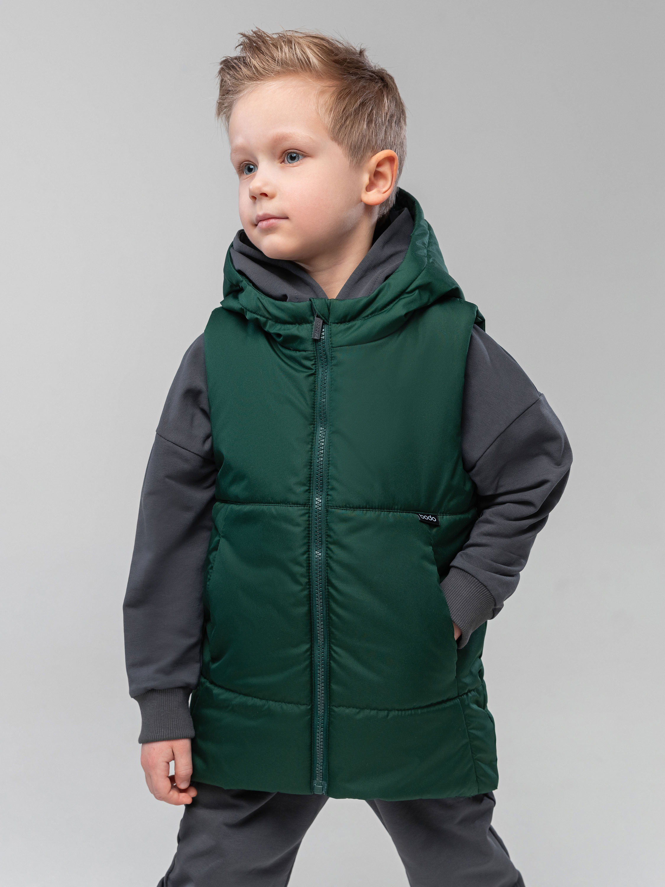 Жилет Bodo 14-68МU_темно-зеленый - фото 4