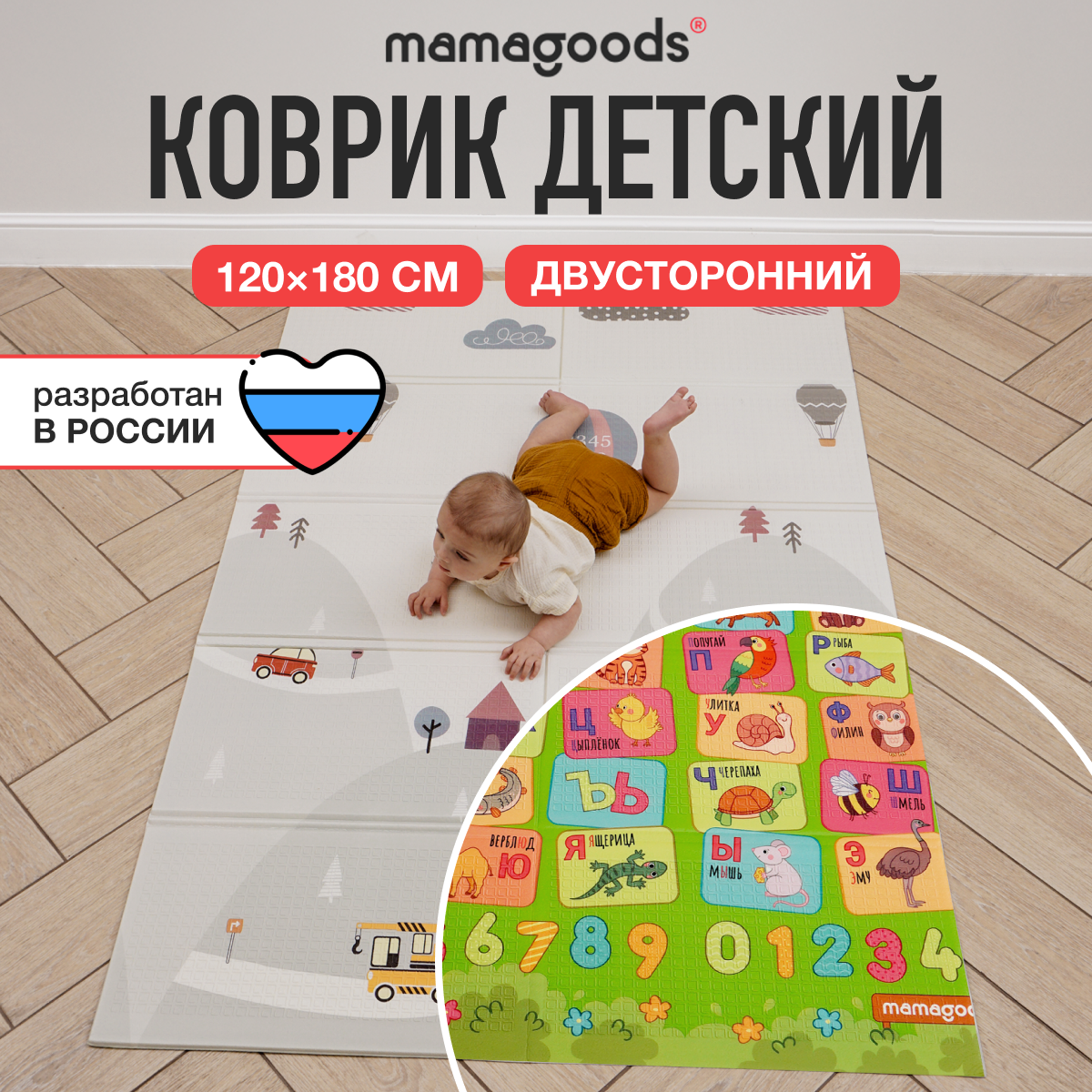 Коврик Mamagoods Пейзаж и Азбука - фото 1