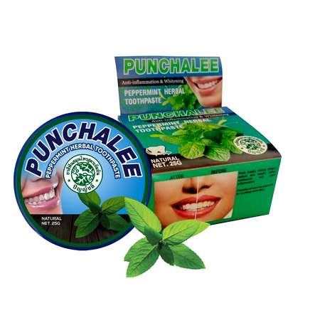 Зубная паста Punchalee без фтора мята, травы