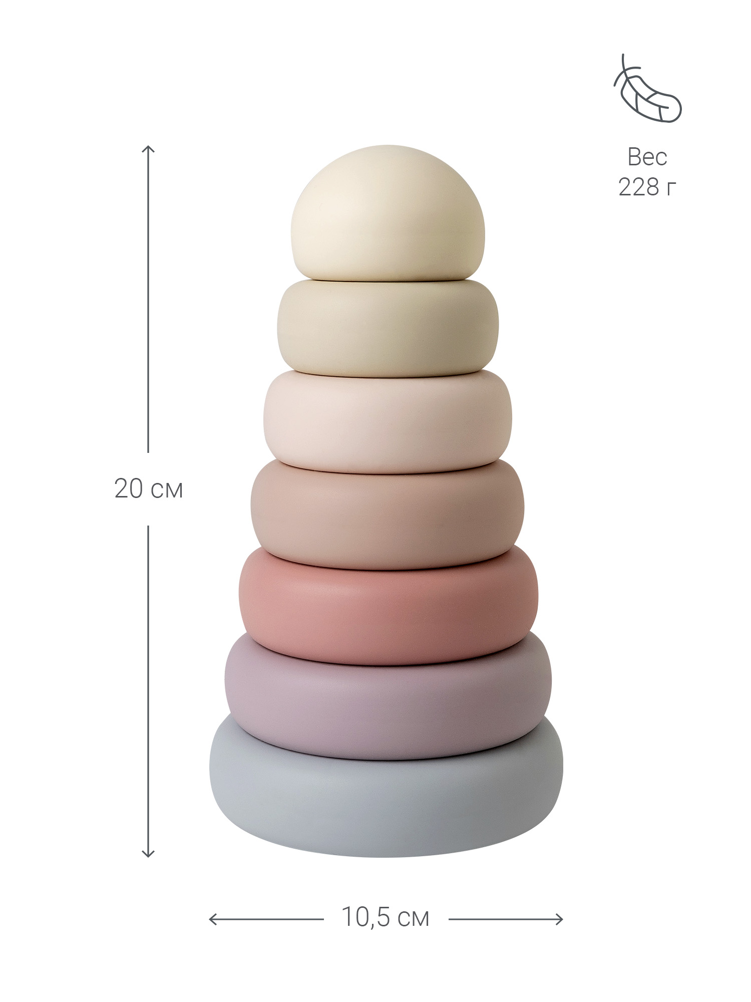 Игрушка edda пирамидка Цветы - фото 10