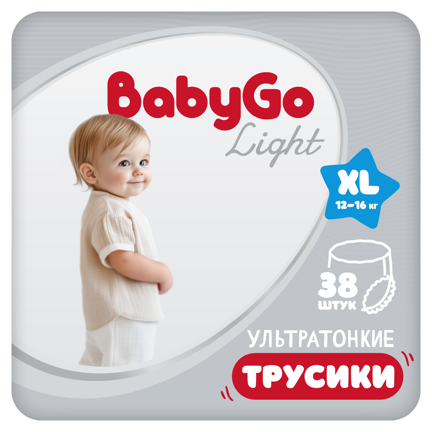 Трусики BabyGo ультратонкие 5 (12-16) 38 шт. - фото 1