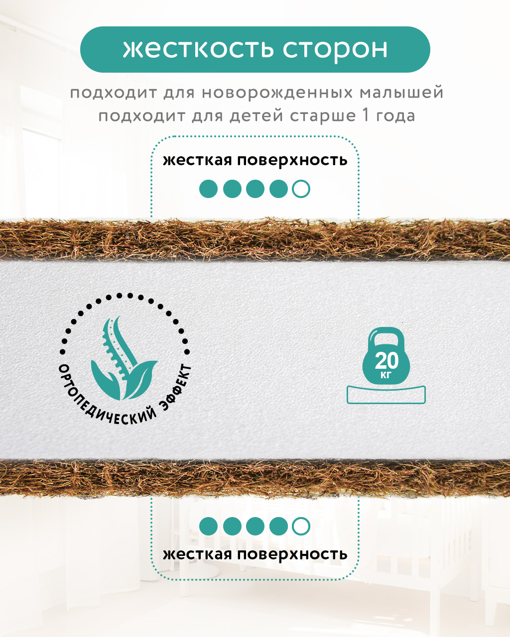 Матрас BabyGo Орто Сон 60х120 - фото 3