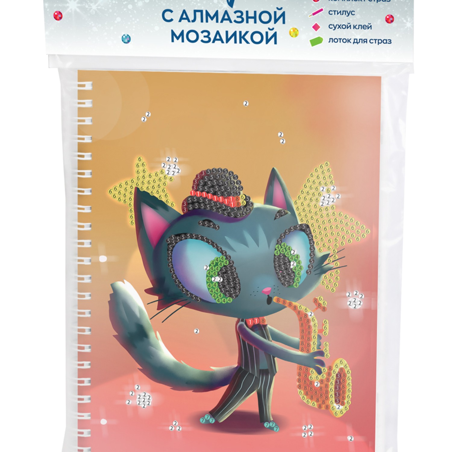 Алмазная мозаика Color Kit Кот-Трубач - фото 3