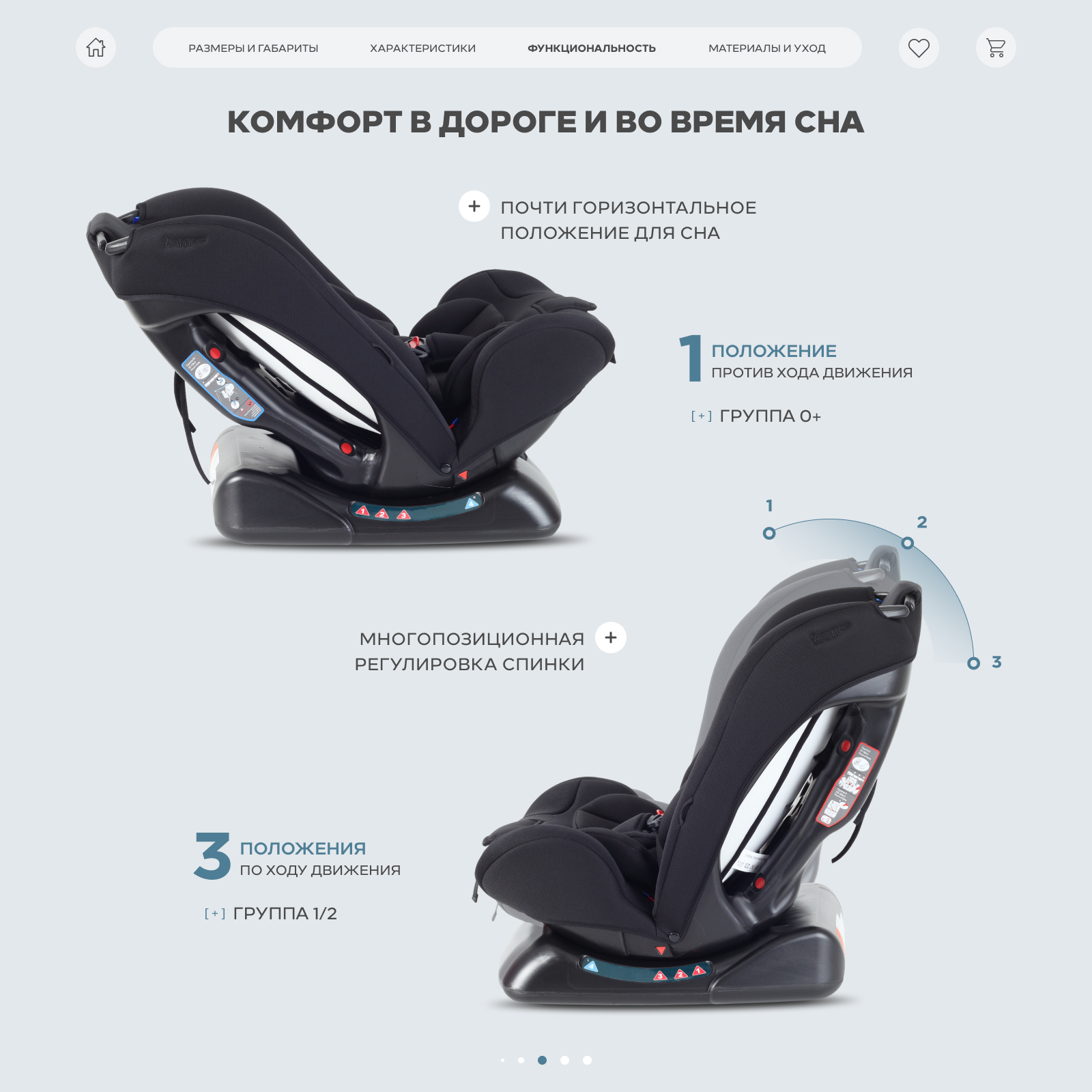 Автокресло Rant Basic Rally next 0+/1/2 (0-25 кг) черный - фото 8