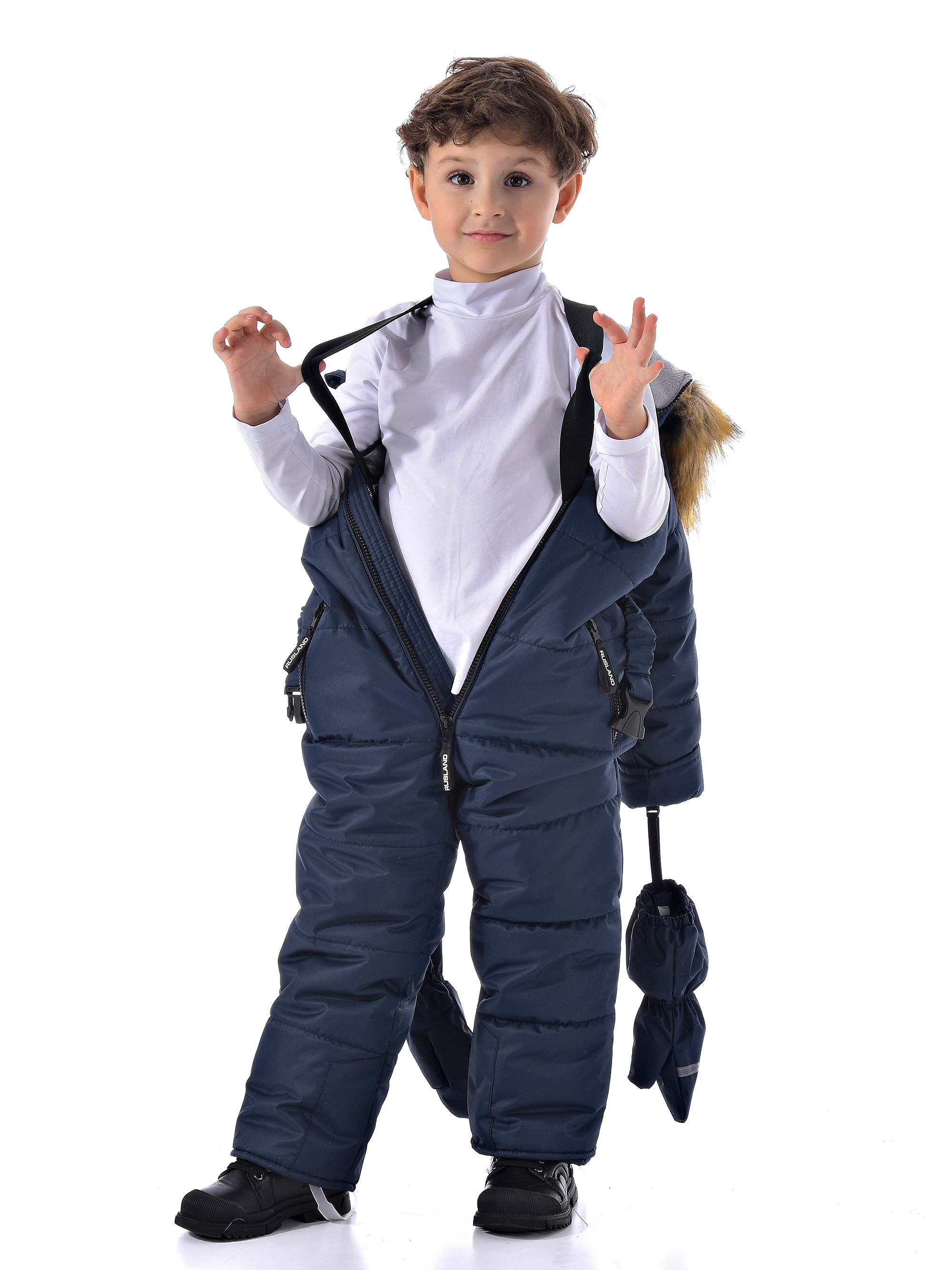 Комбинезон Rusland мз-комбинезон-31-22-глория-т.синий 116-140 - фото 3