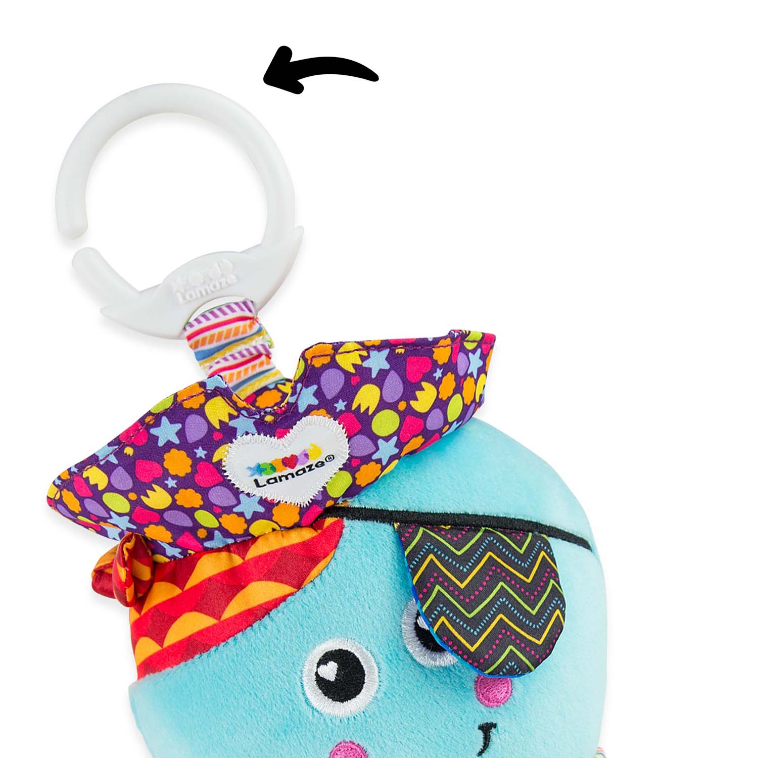 Игрушка Lamaze подвеска Капитан кальмар с подвесом - фото 6