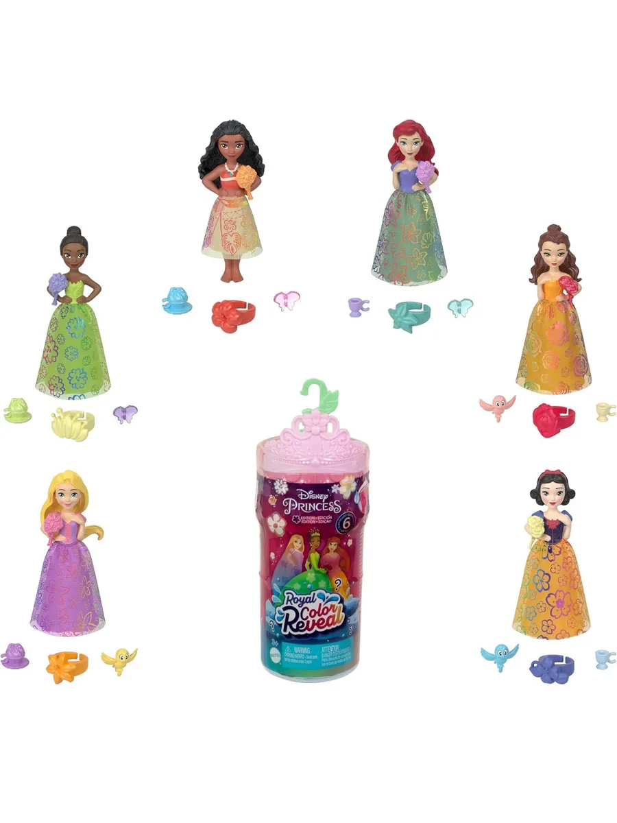 Кукла мини Disney Princess Color Reveal Color Reveal высота 8 см HRN56 - фото 1