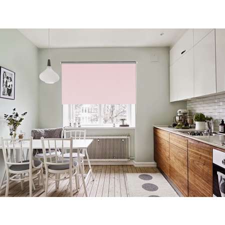 Рулонная штора 40x160см PRAKTO Блэкаут Silver/розовый