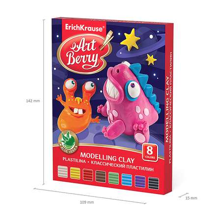 Пластилин ArtBerry 8 цв.